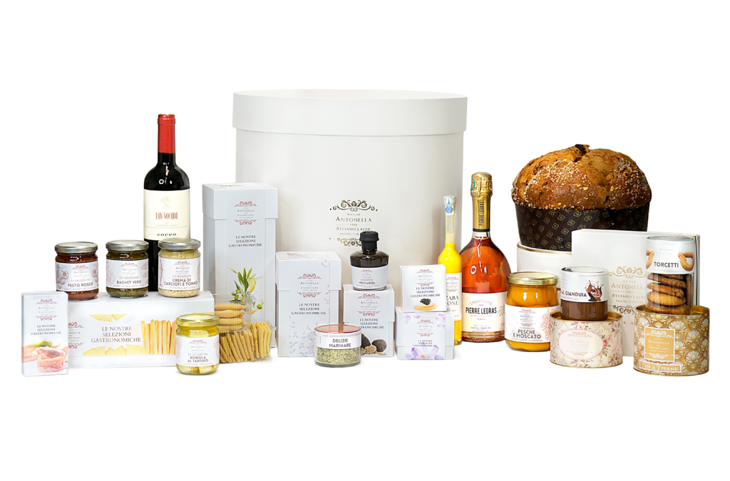 Gift Box Elite Gift box Elite con panettone, champagne e specialità gourmet di lusso