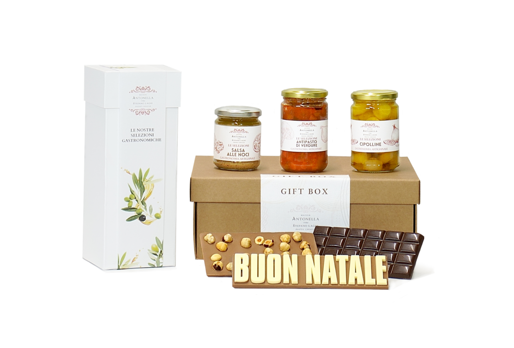 Gift Box Essenza Gift box Essenza con selezione di prodotti artigianali Maison Antonella